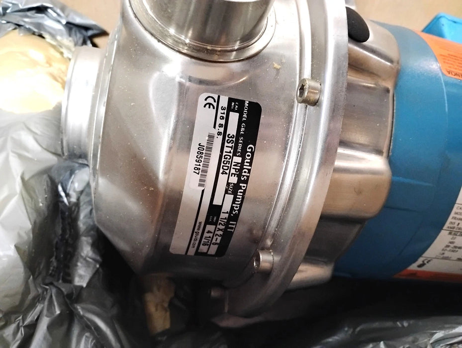 ITT Goulds Pumps 3ST1G5D4 230/460 V 1-1/2 x 2-6 2 HP NPE 316 SS Centrifugal Pump