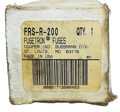 Bussmann FRS-R-200 FUSETRON 600V 200A Class RK5 Current-Limiting Time-Delay Fuse