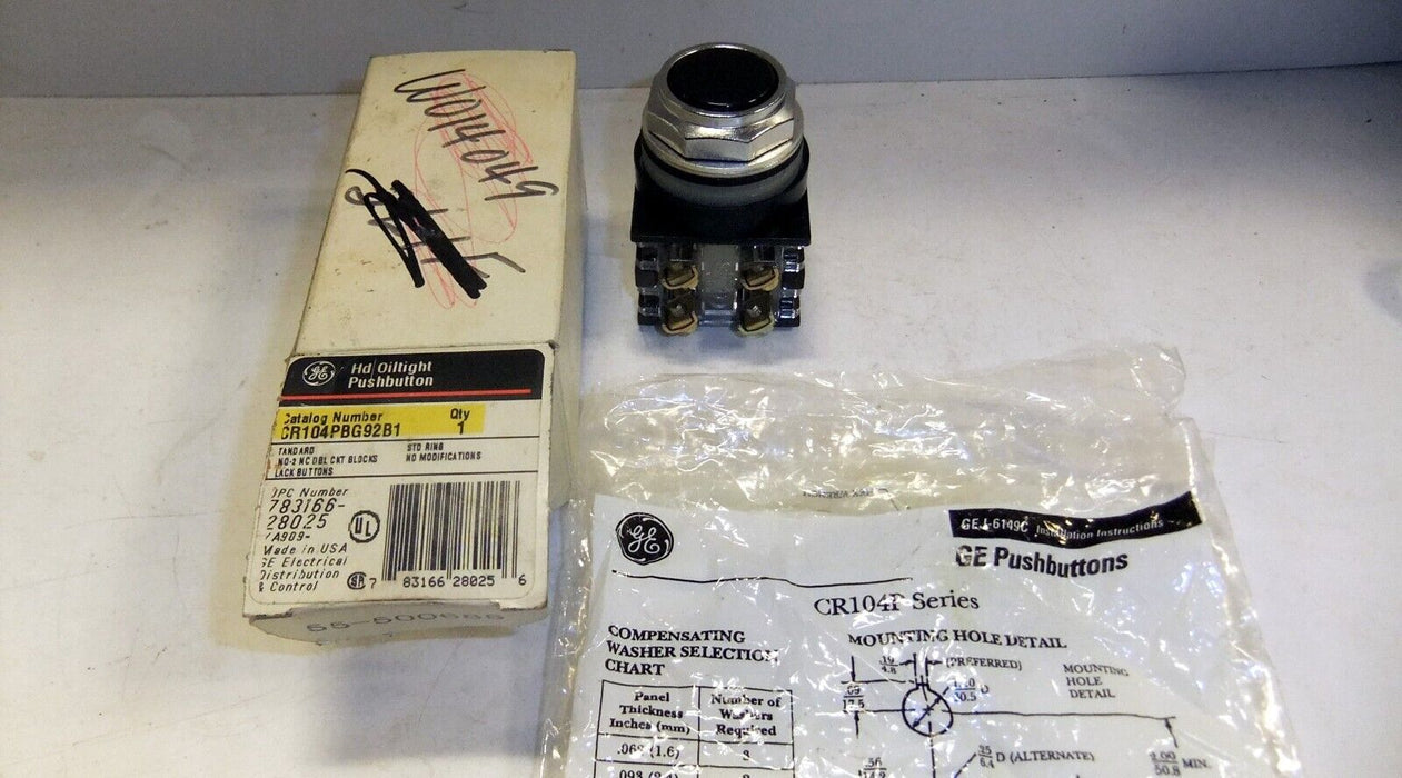GE Push Button CR104-PBG92B1