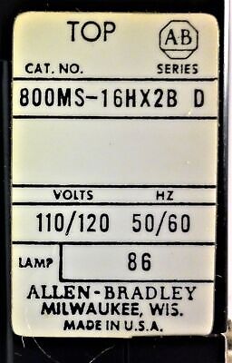 Allen-Bradley 800MS-16HP2BRA2 Illuminated Selector Switch
