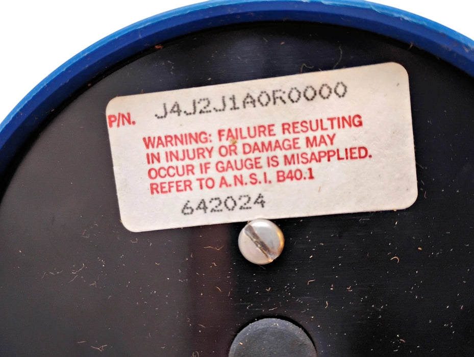 Helicoid J4J2J1A0R0000 1/2" NPT 0-3000 PSI Pressure Gauge
