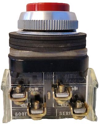 Allen-Bradley 800T-B6B 2 NO / 2 NC Red Extended Momentary Push Button