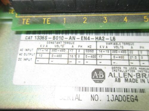 Allen-Bradley1336F-B010-AN-EN4-HA2-L6 Drive
