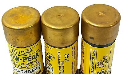 Bussmann LPJ-2-1/2SP 600 V AC/300 V DC 2-1/2 A Current-Limiting Time-Delay Fuse
