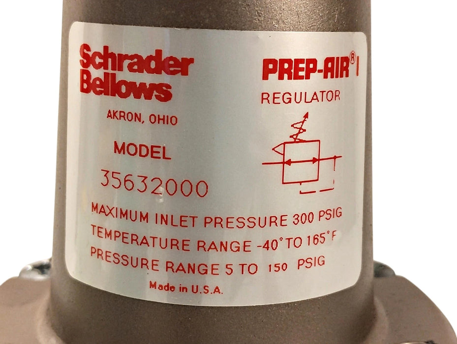 Schrader Bellows 035632000 0-150 psi Air Pressure Regulator w/ 3/8 in NPT Ports
