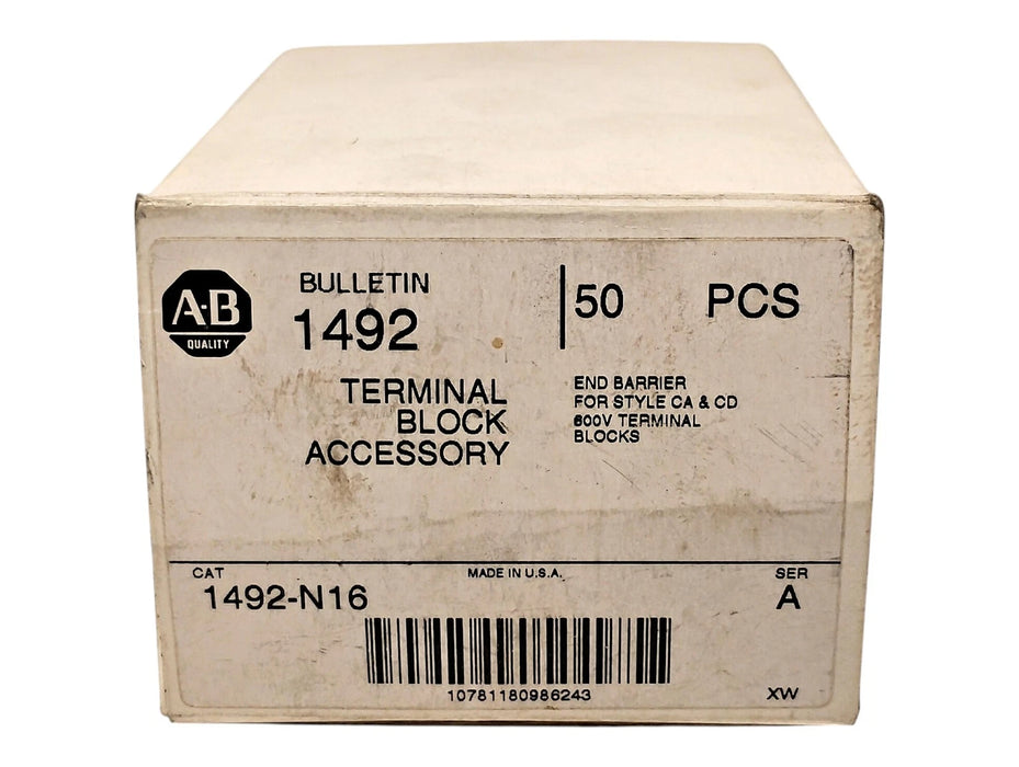 Allen-Bradley 1492-N16 Terminal Block End Barrier