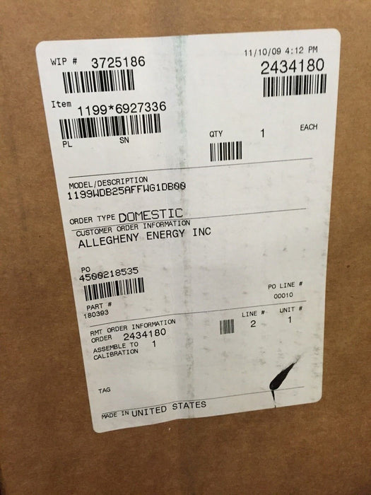 Emerson 1199WDB25AFFWG1DB00 AND 3051S2TG3A2B11A1AB4D1E5M5