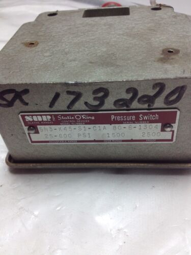 SOR INC 5N3-K45-S1-C3A Static O-Ring Pressure Switch