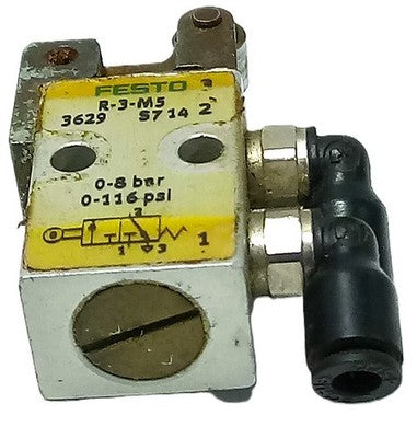 Festo R-3-M5 0.95-8 Bar Mechanical Roller Lever Valve