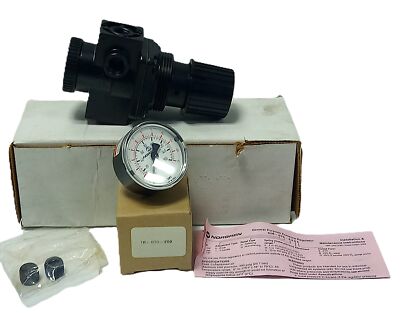 Norgren R08-200-RGMA 5-150 psig 1/4 NPTF Pneumatic Pressure Regulator w/ Gauge