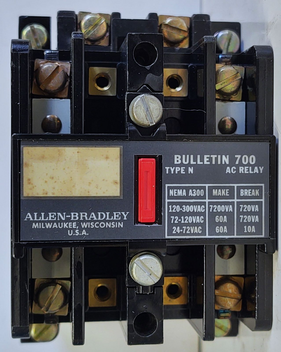 Allen-Bradley 700-N200A1 2 Pole 10 A 115/120 VAC Relay
