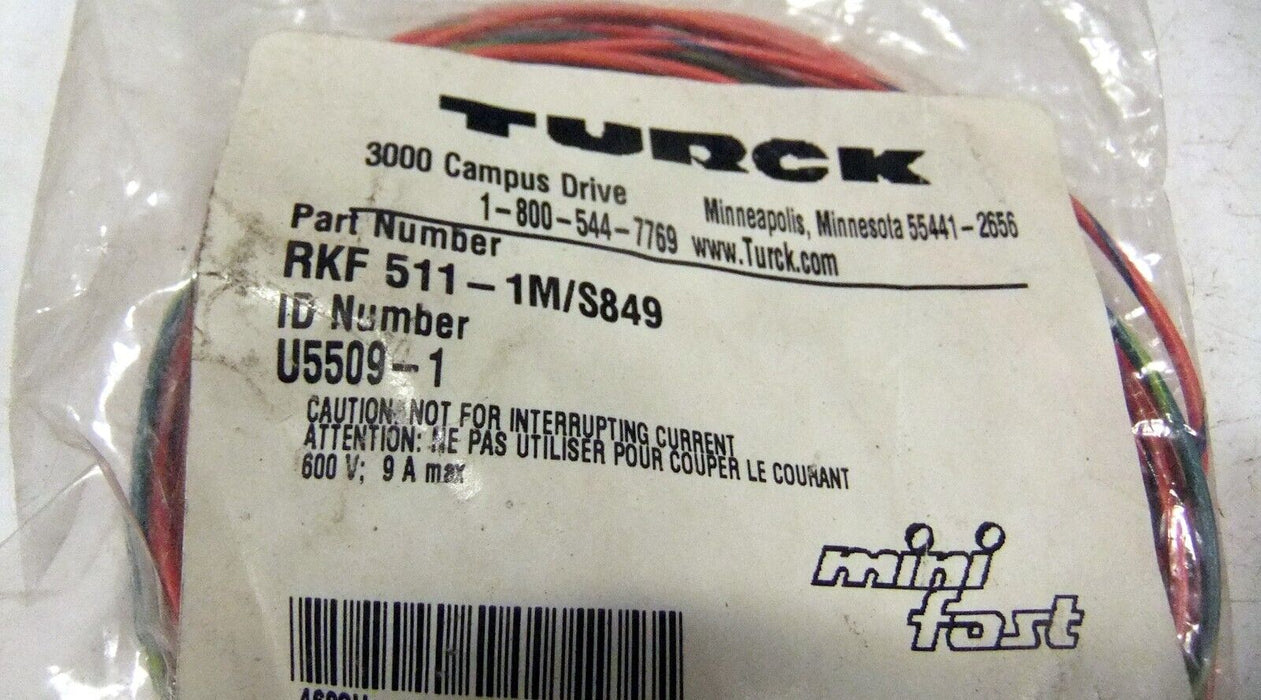 Turck RKF 511-1M/S849 Mini Fast Receptacle
