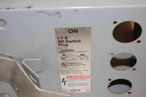 ITE PGR-6314 BUS PLUG GROUND DETECTOR W/O BULBS