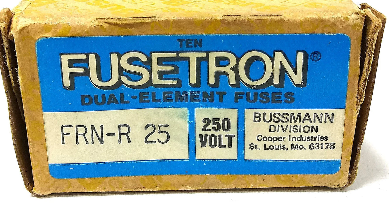 Bussmann FRN-R-25 250 V 25 A Class RK5 Current-Limiting Time-Delay Fuses