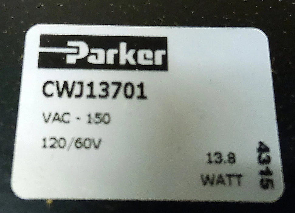 Parker CWJ13701 120 VAC 13.8 W 150 PSIG Pneumatic Solenoid Valve w/ 3/8 in Ports