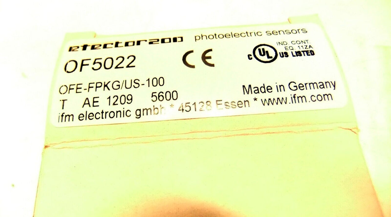 Efector OFE-FPKG/US-100 OF5022 Proximity Sensor