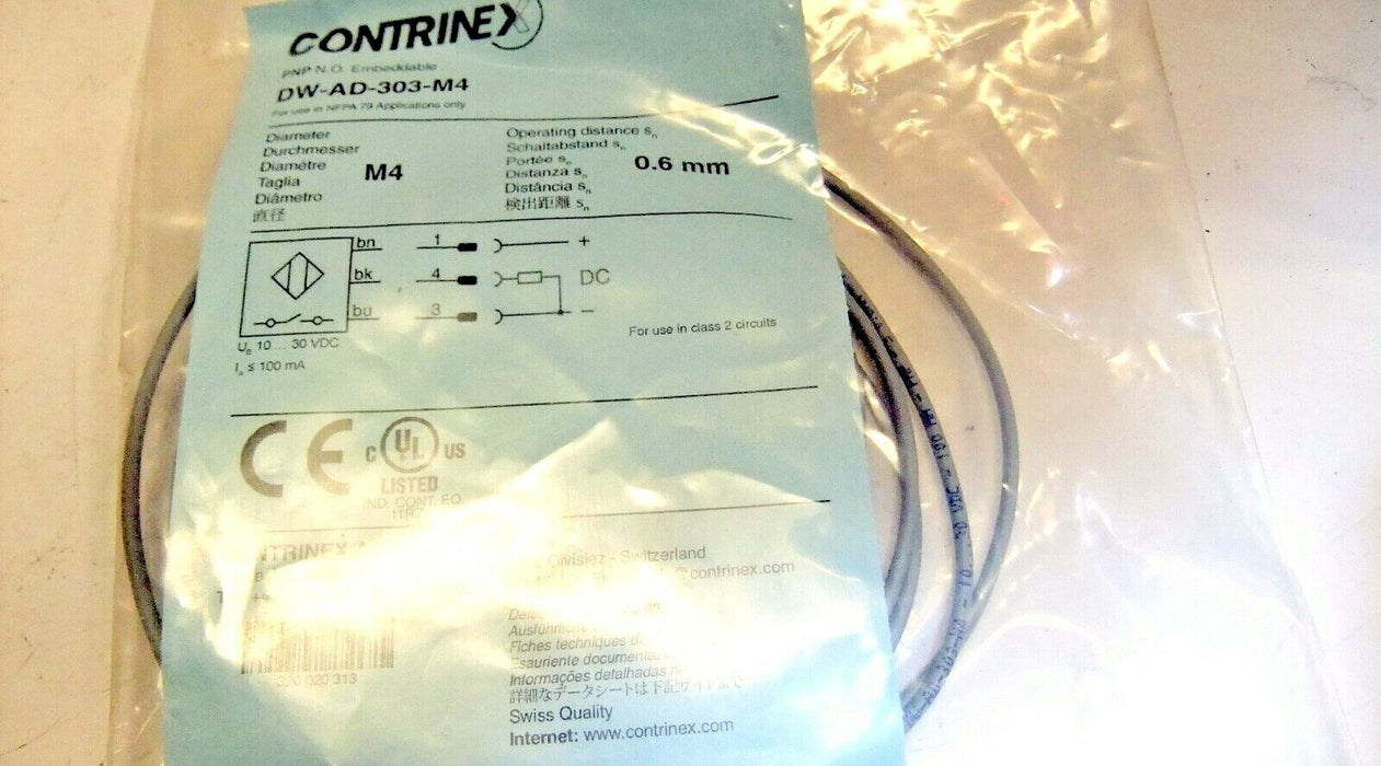 Contrinex Inductive Sensor DW-AD-303-M4