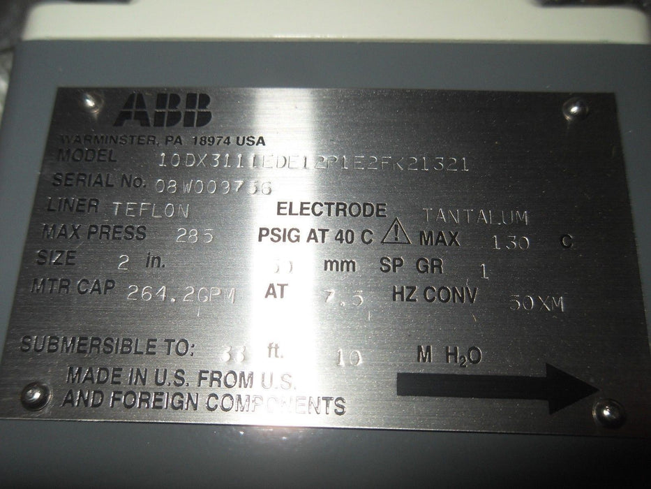ABB 10Dx3111EDE12P1E2Fk21321 Flow Meter