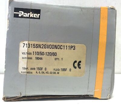 Parker 71315SN2GV00N0C111P3 110V / 50Hz - 120V / 60Hz 10W 200 PSI Solenoid Valve