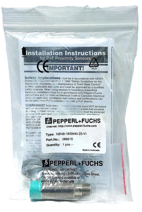 Pepperl Fuchs NBN8-18GM40-Z3-V1 089215 5-60 V DC Inductive Proximity Sensor