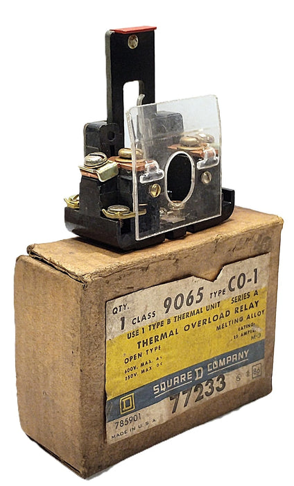Square D 9065-CO-1 600 V AC 25 A 1-Pole Melting Alloy Overload Protection Relay