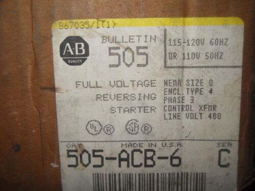 Allen-Bradley 505-ACB-6 Reversing Starter