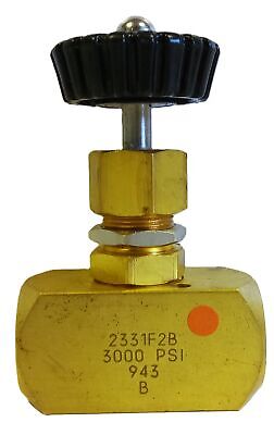 HOKE 2331F2B 1/8" NPT 3000psi Brass Globe Valve