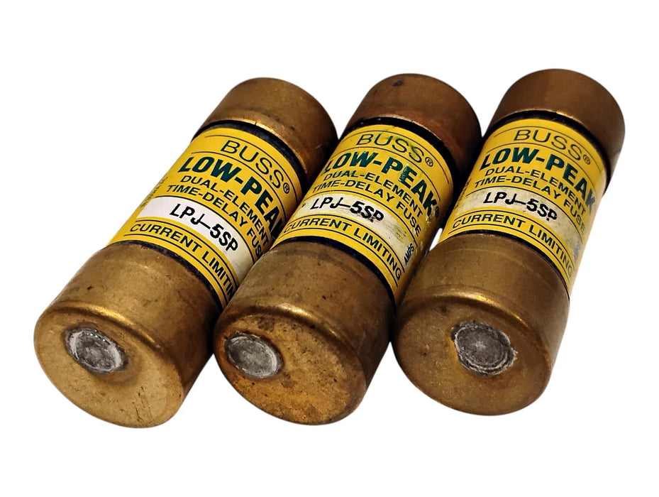 Bussmann LPJ-5SP 600VAC/300VDC 5 A Class J Current-Limiting Time-Delay Fuses