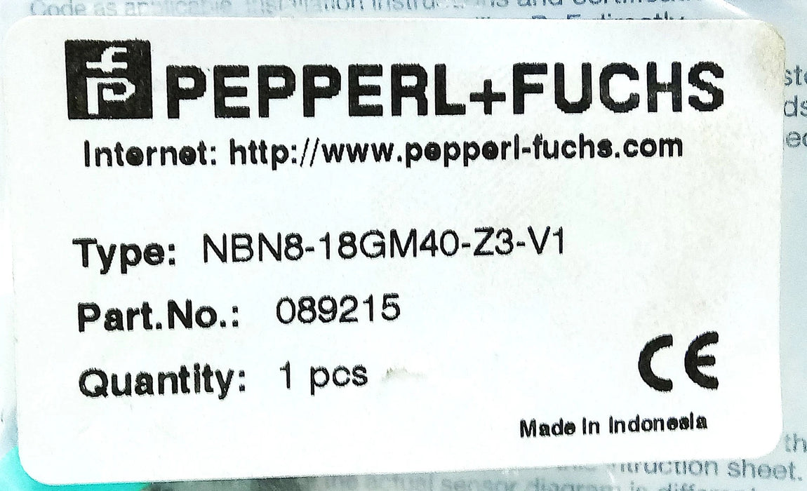 Pepperl Fuchs NBN8-18GM40-Z3-V1 089215 5-60 V DC Inductive Proximity Sensor