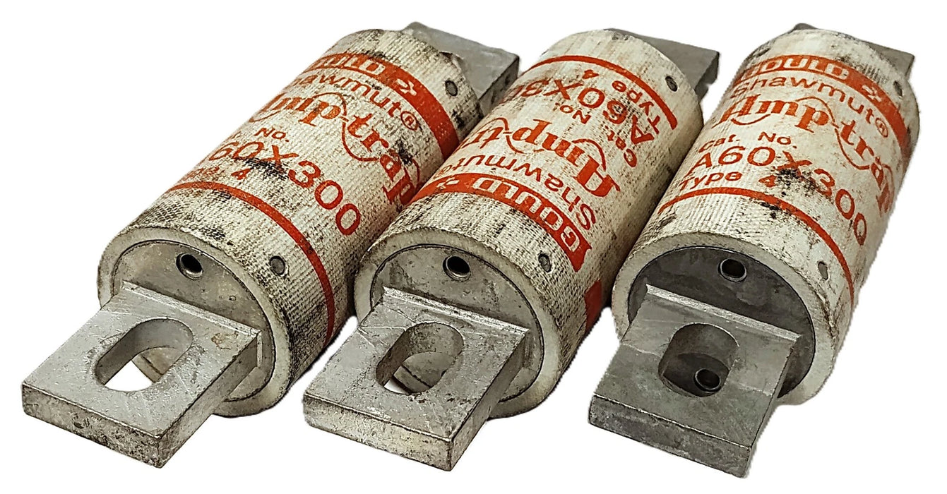 Gould Shawmut A60X300 Type 4 Form 101 600 V AC 300 A Fast-Acting Fuses