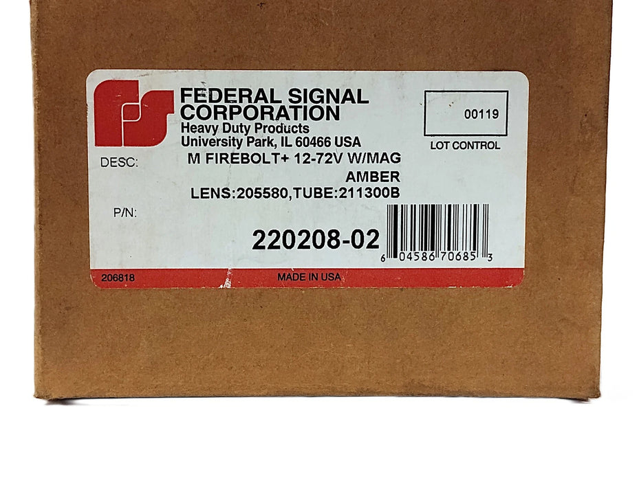 Federal Signal 220208-02 12 V DC Beacon w/ Amber Lens