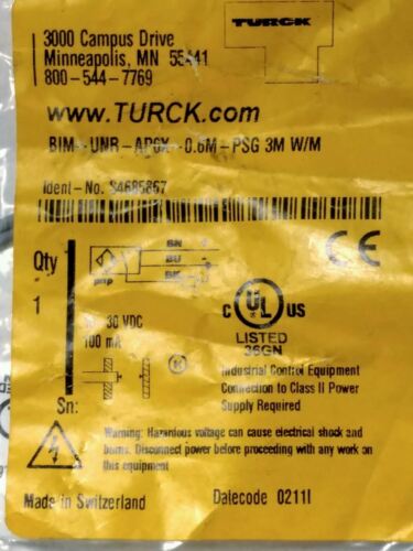 Turck BIM-UNR-AP6X-0.6M-PSG3M Sensor
