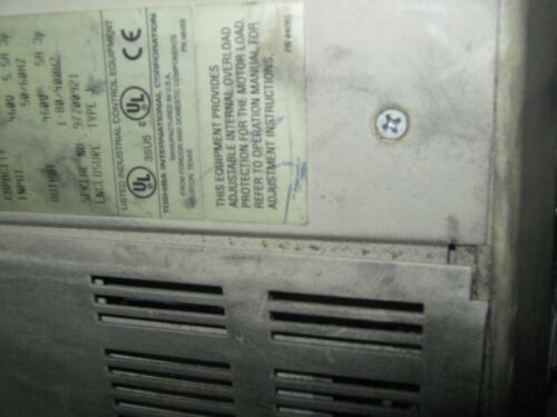 1 TOSHIBA TOSVERT-130 TRANSISTOR INVERTER 3 HP