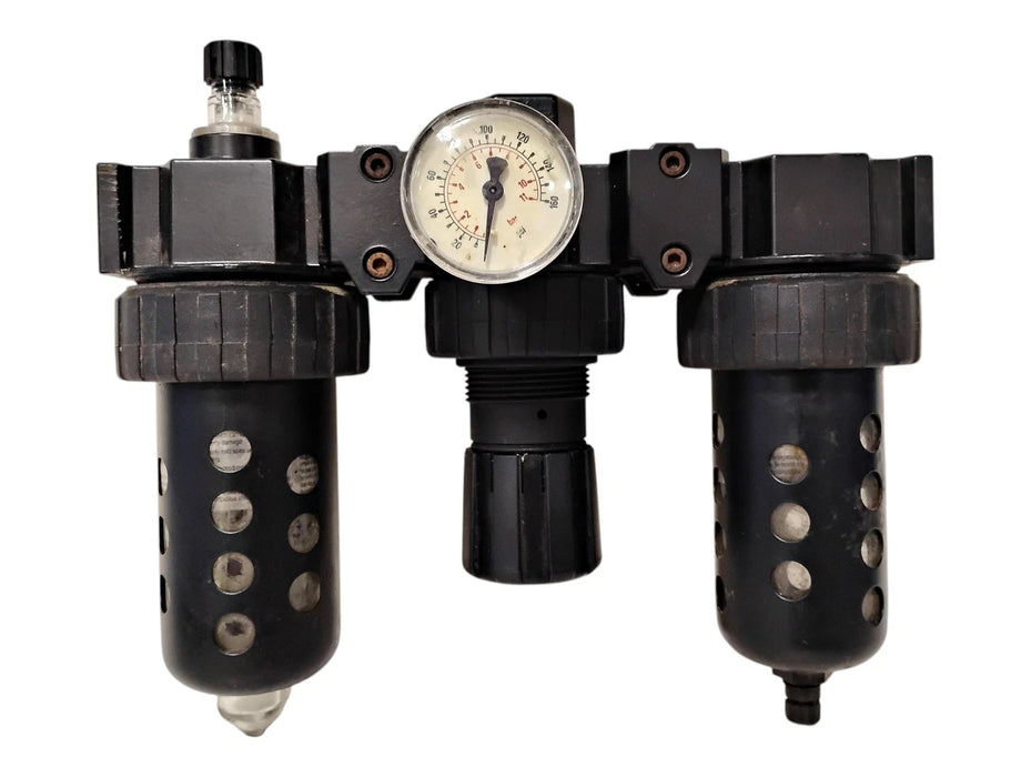 Parker 07F42AC 07R413AC 17L42BE 3/4" 150PSI Filter Regulator Lubricator Assembly