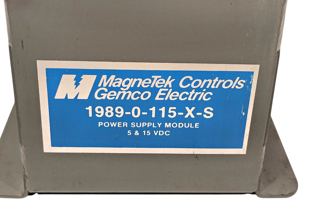 MAGNETEK 1989-0-115-X-S PLC Power Supply w/ 115 VAC Input and 5-15 VDC Output