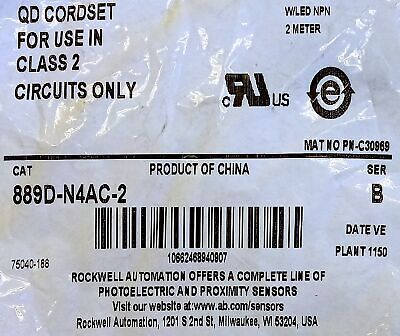 Allen-Bradley 889D-N4AC-2 PLC Cable