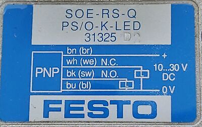 Festo SOE-RS-Q-PS/O-K-LED SOE-RS-Q-PS/0-K-LED 31325 Fiber Optic Barrier Sensor