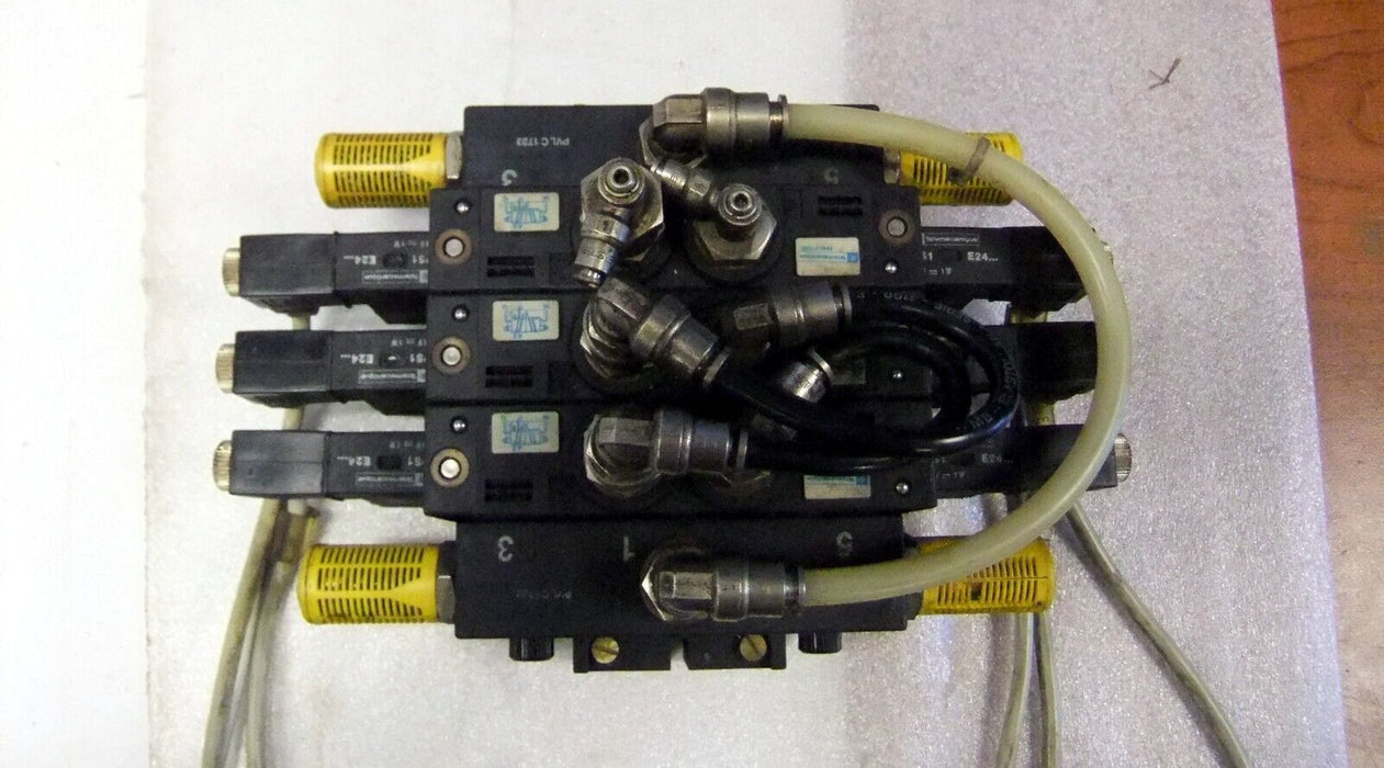 Telemecanique Valve Assembly PVLC 1723 with Coils in Tandem