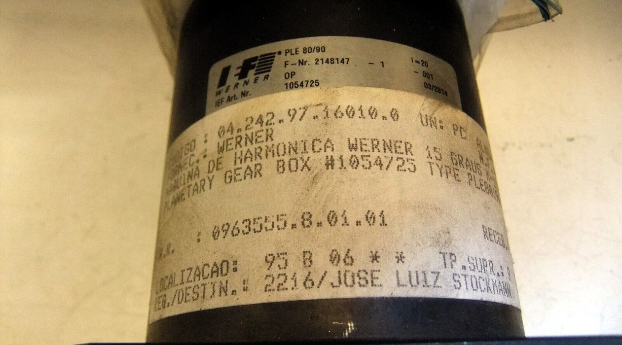 Werner Planetary Gear Box PLE80190 PLE80/90 20:1