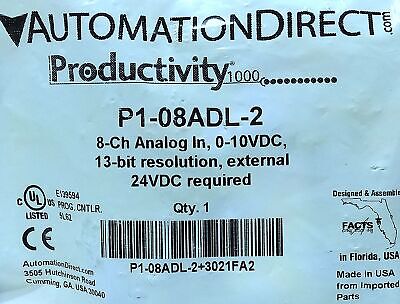 AutomationDirect P1-08ADL-2 Analog PLC Input Module