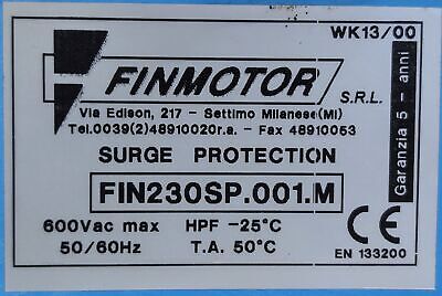 FINMOTOR FIN230SP.001.M 600 V Motor Surge Protector