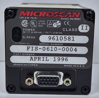 Microscan FIS-0610-0004 Industrial Barcode Scanning Head