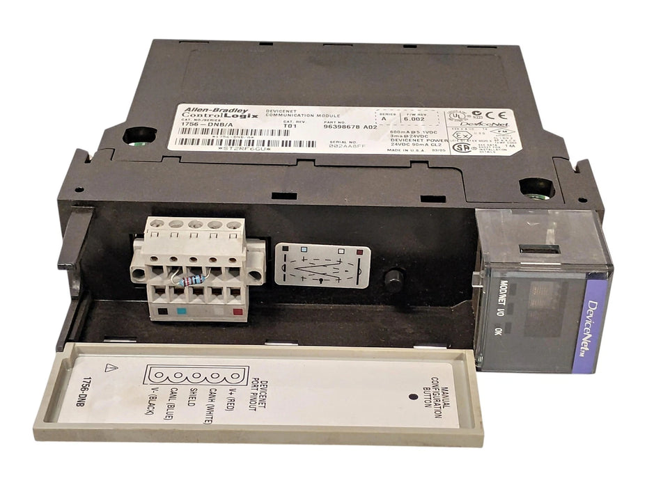 Allen-Bradley 1756-DNB Ser A CAT Rev T01 F/W Rev 6.002 24 VDC Digital PLC Module