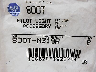 Allen-Bradley 800T-N319R Red LED Panel Indicator Lamp(Old Style Series B