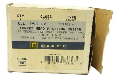 Square D 9007-C52B2 600 V AC 10 A Rotary Gear Limit Switch