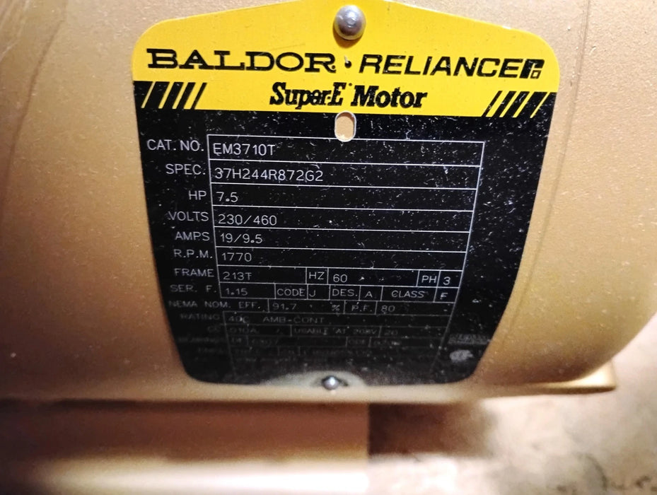 Baldor EM3710T 230/460 V 7.5 HP 1770 RPM Super-E Motor