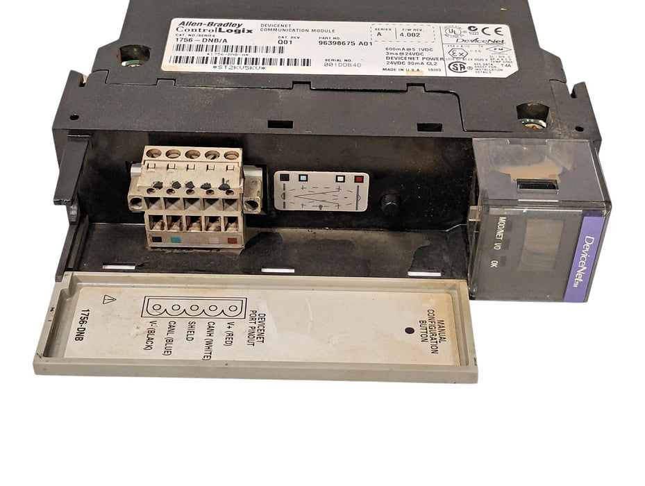 Allen-Bradley 1756-DNB Cat Rev Q01 Ser A F/W Rev 4.002 24 VDC PLC Module
