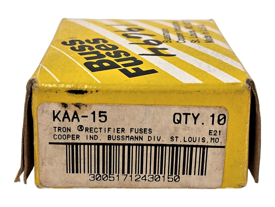 Bussmann KAA-15 130 V AC 15 A Current-Limiting Fast-Acting Fuse
