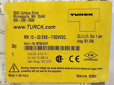 Turck MK-13-33-EX0-T/024VDC M7542147 MultiModul PLC Input & Output Module