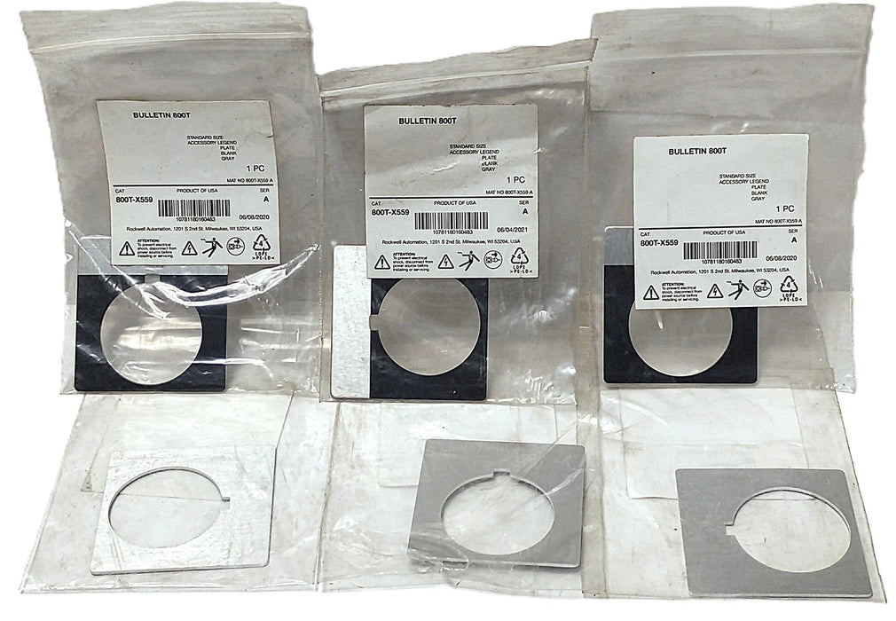 Allen-Bradley 800T-X559 BLANK Aluminum Legend Plate for 30 mm Switches